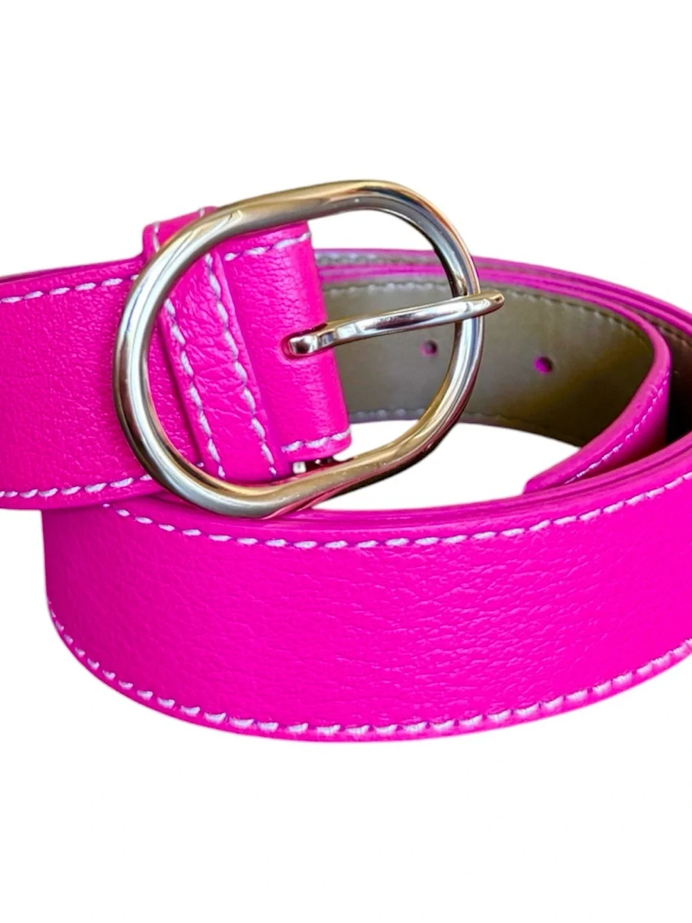Talbots Pretty in Pink Belt| Gold Hardware| Preppy Belt M